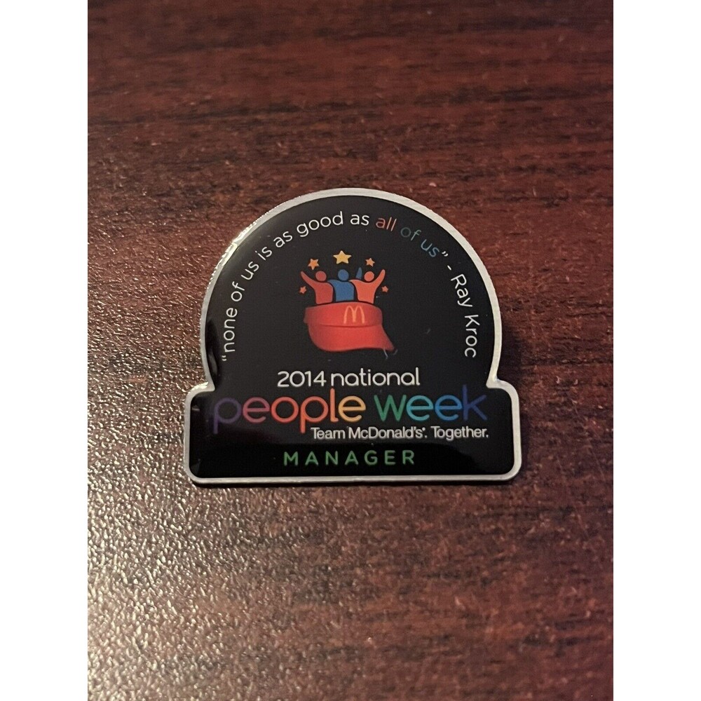 McDonald’s 2014 National People Week Manager Employee Lapel Hat Pin